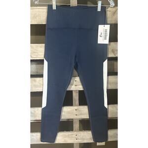 NWT Zyia Active Size 6-8 Navy Primo Mesh Hi-Rise 7/8 24” Leggings